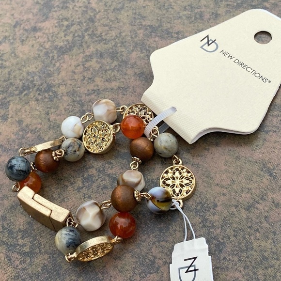 NWT NEW DIRECTIONS MULTI STONE BRACELET SET - Picture 1 of 5